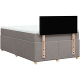 vidaXL Krevet s oprugama i madracem smeđesivi 120 x 190 cm od tkanine | shoptok.hr