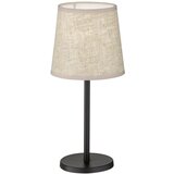 Fischer & Honsel Crna/bež stolna lampa s tekstilnim sjenilom (visina 30 cm) Eve – Cijene