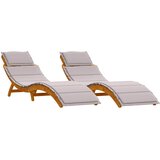  Ležaljka za sunčanje 2 pcs Sivo-smeđa Čvrsto drvo akacije | shoptok.hr