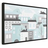  Slika - Colorful Town (1 Part) Wide 120x80 U crnom drvenom okviru | shoptok.hr