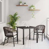  3-dijelni vrtni set za objedovanje smeđi poli ratan | shoptok.hr