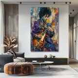  Image JIMI HENDRIX - Guitar on fire | 100% originalna akrilna boja | ePonuda.com