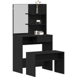  Set toaletnog stolića 2 pcs Crni hrast Konstruirano drvo | shoptok.hr