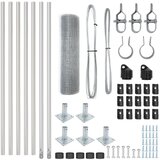 vidaXL Komplet stebrov za ograjo Komplet 2 Pocinkano jeklo 10 x 0.5 m | Shoptok.si