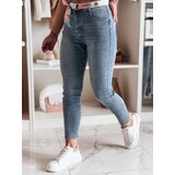 DStreet Spodnie damskie jeansowe slim fit z paskiem TRENDLINE niebieskie Cijene