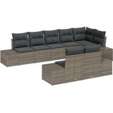  Sjedeća garnitura za vrt 8 kom. Siva poliratan 184 x 62 x 85 cm | Shoptok.si