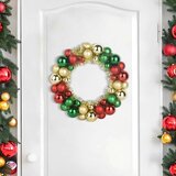 vidaXL Vijenci s božićnim kuglicama 2 pcs Šareni 33 x 33 x 7 cm | shoptok.hr