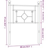  Kovinsko posteljno vzglavje črno 75 cm, (20962877) | Shoptok.si