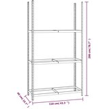  Stalak za gume s 3 razine srebrni 110 x 40 x 200 cm čelični | shoptok.hr