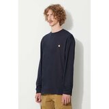 Carhartt WIP Chase Majica z dolgimi rokavi dark navy / gold | Shoptok.si