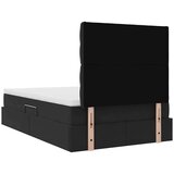 vidaXL Krevet S LED lampica s uzglavljem Crna 120 x 200 cm Baršun | shoptok.hr