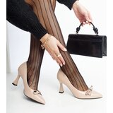 VINCEZA Beige block heel pumps | shoptok.hr