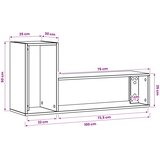 TV ormar 100 x 30 x 50 cm Crni hrast Konstruirano drvo | Eponuda.ba