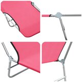  Sklopive ležaljke za sunčanje 2 kom od čelika i tkanine roze | shoptok.hr