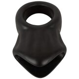 Erecto Liquid Silicone Cock Ring with Ball Stretcher Black | shoptok.hr