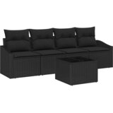  Set sofe s jastukom s pohranom 5 pcs Crna poliratan | Eponuda.ba