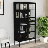 vidaXL Ormarić za izlaganje crni 90x40x180 cm čelik i kaljeno staklo Cijene