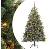 Umjetno Drvo za Božić s Šišarkama 300 LED lampica Topla bijela | shoptok.hr
