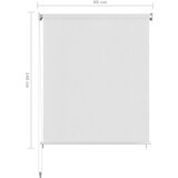  Vanjska roleta za zamračivanje bijela 80 x 140 cm HDPE | Eponuda.com