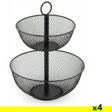 Posuda za Voće Confortime Dvostruki Metal 31 x 31 x 41 cm (4 kom.) | shoptok.hr