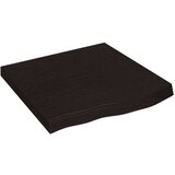 Stolna ploča tamnosmeđa 60x60x(2-6) cm tretirana hrastovina | shoptok.hr