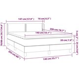  s oprugama i madracem sivi 140x200 cm od umjetne kože | shoptok.hr