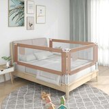 vidaXL Posteljno varovalo za malčke taupe 190x25 cm blago Cene
