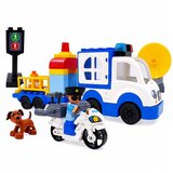 City Police Car Set with Motorized Bricks, Figures, Accessories | Shoptok.si