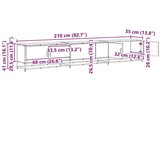 vidaXL TV omarica artisan hrast 210 x 35 x 41 cm Konstruiran les, (5000068957) | Shoptok.si