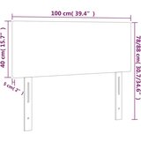  Uzglavlje krem 100 x 5 x 78/88 cm od umjetne kože | shoptok.hr