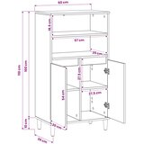  Highboard Hrast artisan 60 x 36 x 110 cm Konstruirano drvo | shoptok.hr