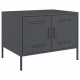  The Living Store Klubska mizica antracit 68x50x50,5 cm valjano jeklo - Klubska Mizica, (21496156) Cene