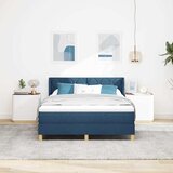  Krevet s opruga kutije s jastukom Plava 200 x 140 cm tkanina | shoptok.hr