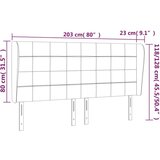  Uzglavlje s ušima ružičasto 203x23x118/128 cm baršunasto | shoptok.hr