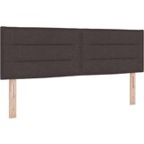  Postelja z Box Springom z vzmetnico & LED Temno rjava 140x190 cm Tkanina, (22081129) | Shoptok.si