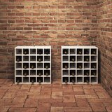  Stalak za vino 2 pcs Bijelo 56 x 25 x 56 cm Čvrsto borovo drvo | shoptok.hr