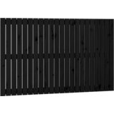  Zidno uzglavlje crni 147x3x90 cm od masivne borovine | shoptok.hr