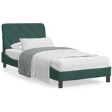 vidaXL Postelja z vzmetnico temno zelena 90x200 cm žamet Cene