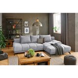 Hom`in KOTNA SEDEŽNA GARNITURA, šenilja siva | Shoptok.si