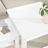  Set kavno mizico 2 pcs Bela Konstruiran les, (5000120318) | Shoptok.si