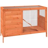  Kavez za zečeve smeđi 103 x 44 x 69,5 cm od masivne borovine | shoptok.hr