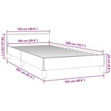  Okvir kreveta bez madraca svjetlosivi 100x200 cm od tkanine | shoptok.hr