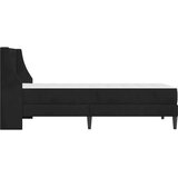  Okvir kreveta s madracem Zidne s uzglavljem 2 pcs Crna Baršun - Crna 90 x 200 cm | shoptok.hr