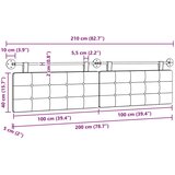  Držeće uzglavlje Zidne Lažna koža - Bijeli 200 cm bez LED | shoptok.hr