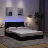 Okvir kreveta s LED-om bez madraca crni 120 x 200 cm od tkanine | shoptok.hr