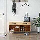 vidaXL klupa za cipele boja hrasta 102 x 35 x 55 cm konstruirano drvo | shoptok.hr