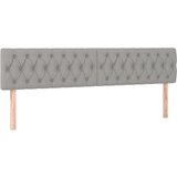 Maison Chic Posteljno vzglavje - Vzglavna omarica 2 kosa svetlo sivo 100x7x78/88 cm blago, (22077300) Cene