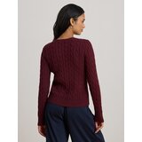Polo Ralph Lauren Pletena jopa svetlo rumena / vinsko rdeča | Shoptok.si