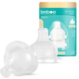 Baboo Premium Silicone Teat Medium Flow sisač za bočicu 3m+ 2 kom | shoptok.hr