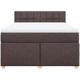  Krevet s oprugama i madracem tamnosmeđi 140 x 190 cm od tkanine | shoptok.hr